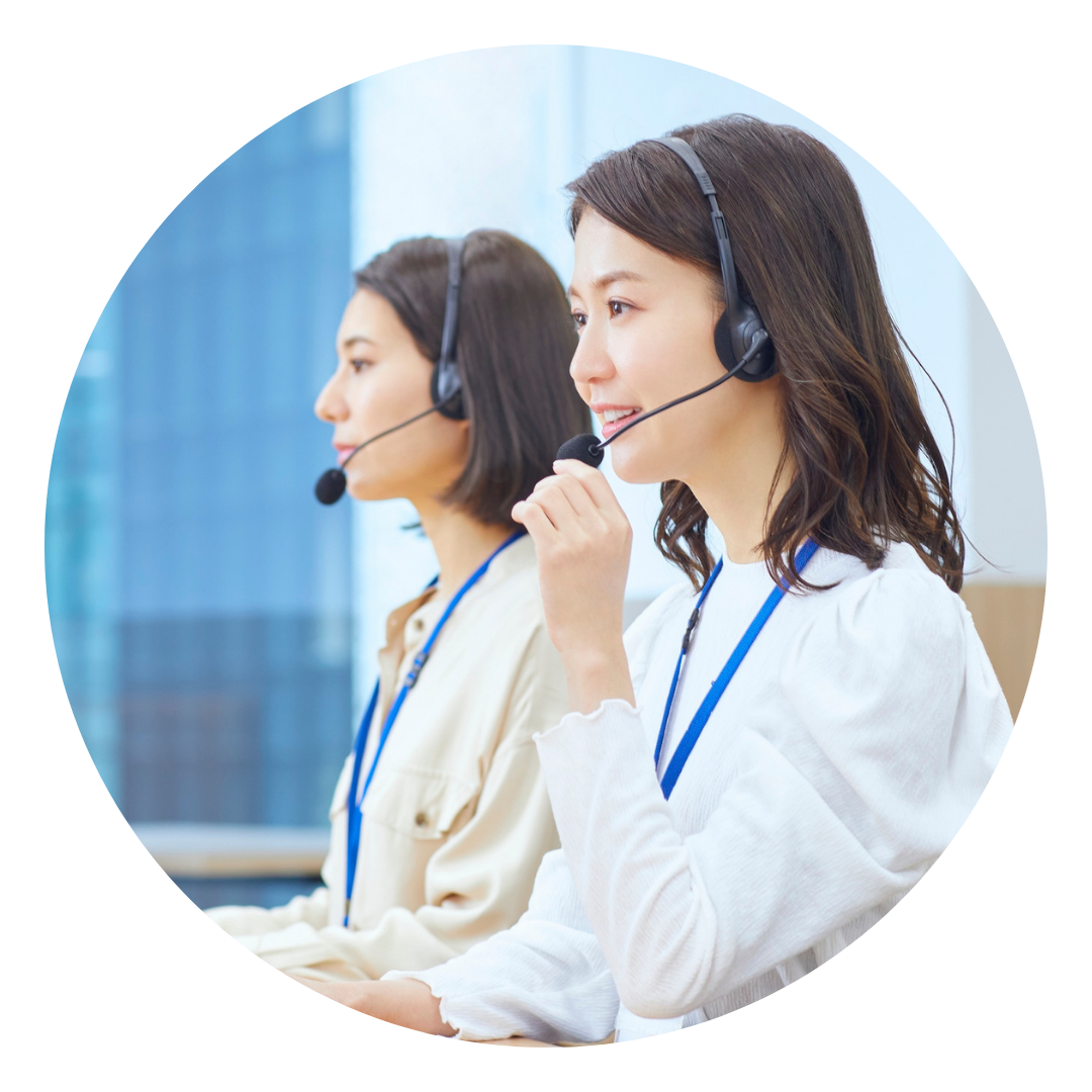 two virtual medical receptionist on call